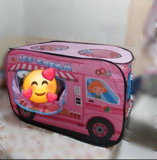 Pink ice cream shop foldable tent preloved