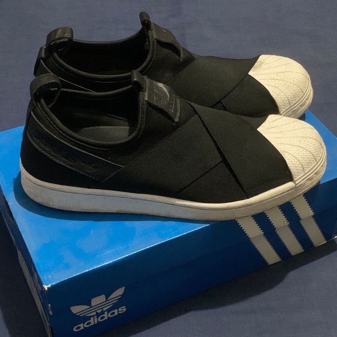 Harga adidas superstar slip on black 2025
