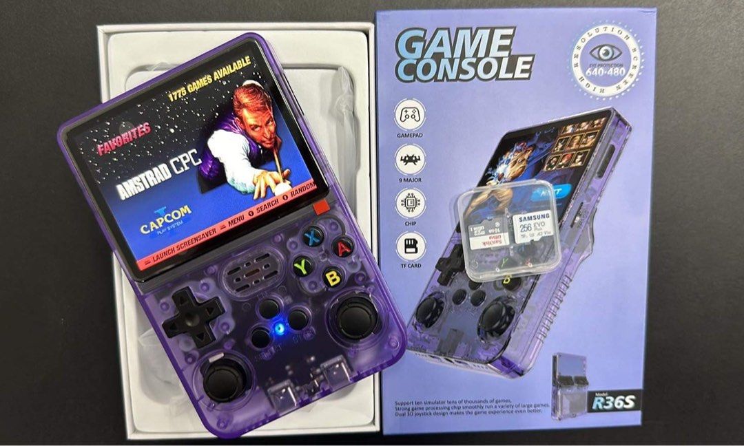 R36S Handheld Device (Category: Others) located in Paranaque City. Submitted by amdrs (Listing ID 1308700779, Image 1). Description: R36S Handheld Device Plays up to PSP, PS1, Gameboy, and other retro games with 128GB SanDisk SD Card (28000 Games).