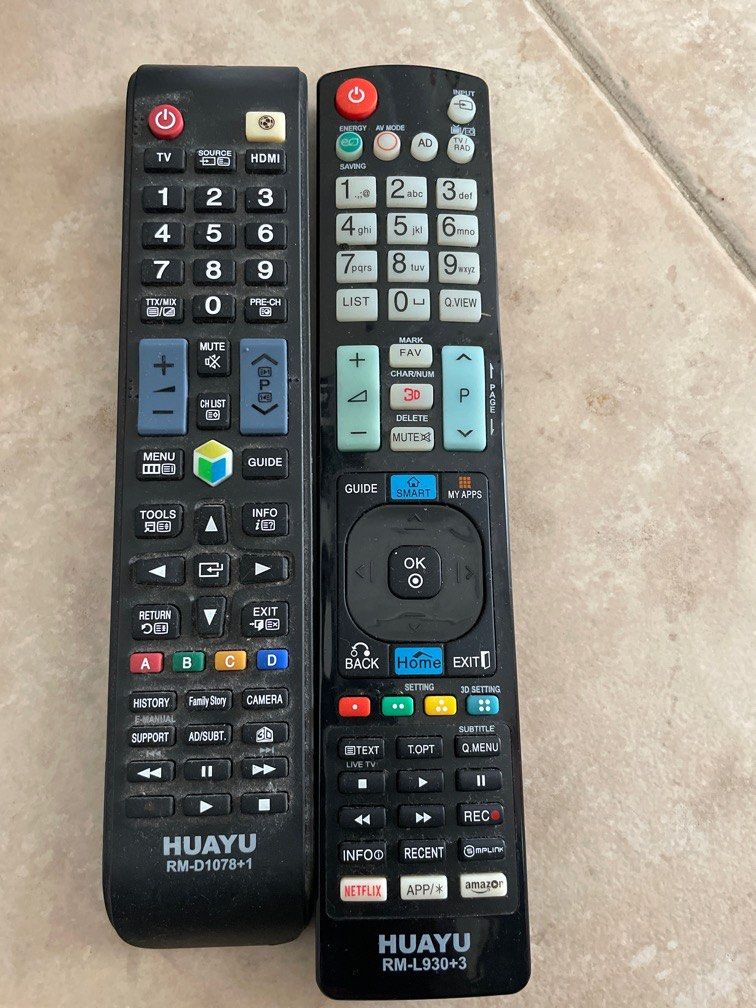 Remote Control (Category: TV Parts & Accessories) located in Singapore. Submitted by donlin143 (Listing ID 1308707246, Image 1). Description: Universal TV remote control available and like new working condition . Both $10 only.