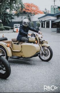 Royal Enfield classic 500 with original retrofitted l URAL sidecar. Imported from Ukraine