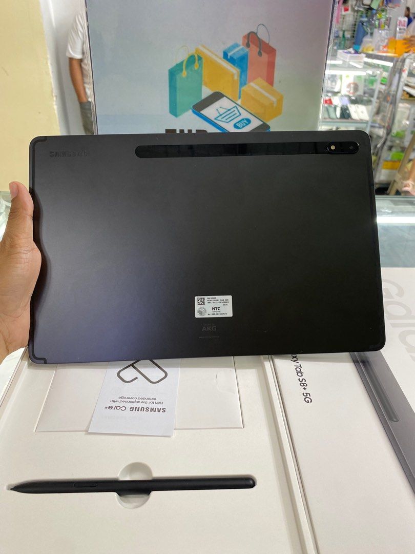 Samsung Tab S8+ 5g (Category: Android) located in Pasig City. Submitted by melissaomb01623 (Listing ID 1308825057, Image 2). Description: Galaxy Tab S8+ 5g 8gb Ram 256gb Rom good as new Complete with box 💯smooth no issue check all u want 📌pick up store in greenhills shopping center 📌we do cod in metro manila and near provinces just add sf only 📌we ship nationwide via LBC 💯we accept swap/trade in 📌we accept credit card/ggives 📌for fast tran