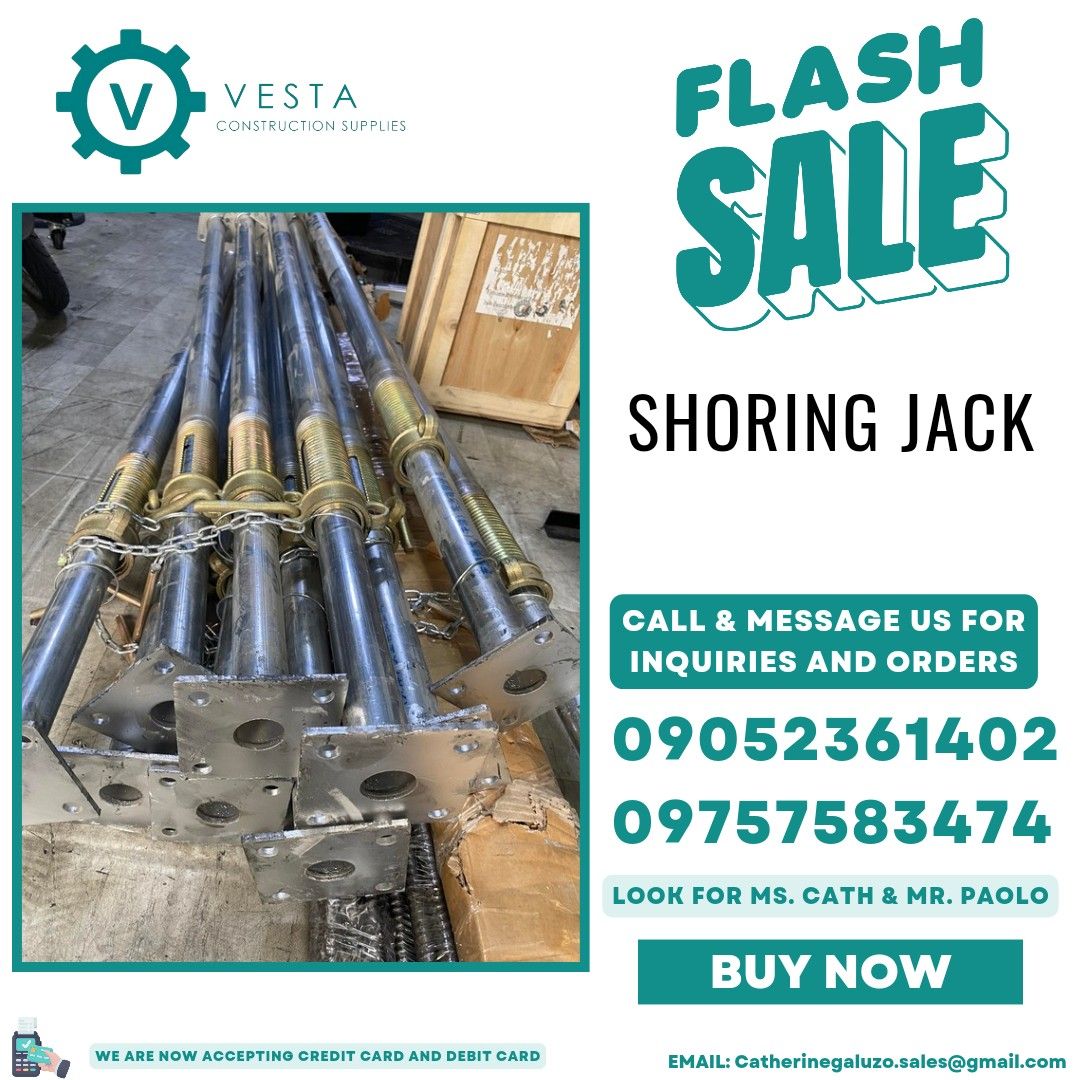 SHORING JACK (Category: Construction & Building Materials) located in Manila. Submitted by cathvesta_sales (Listing ID 1308700529, Image 1). Description: .