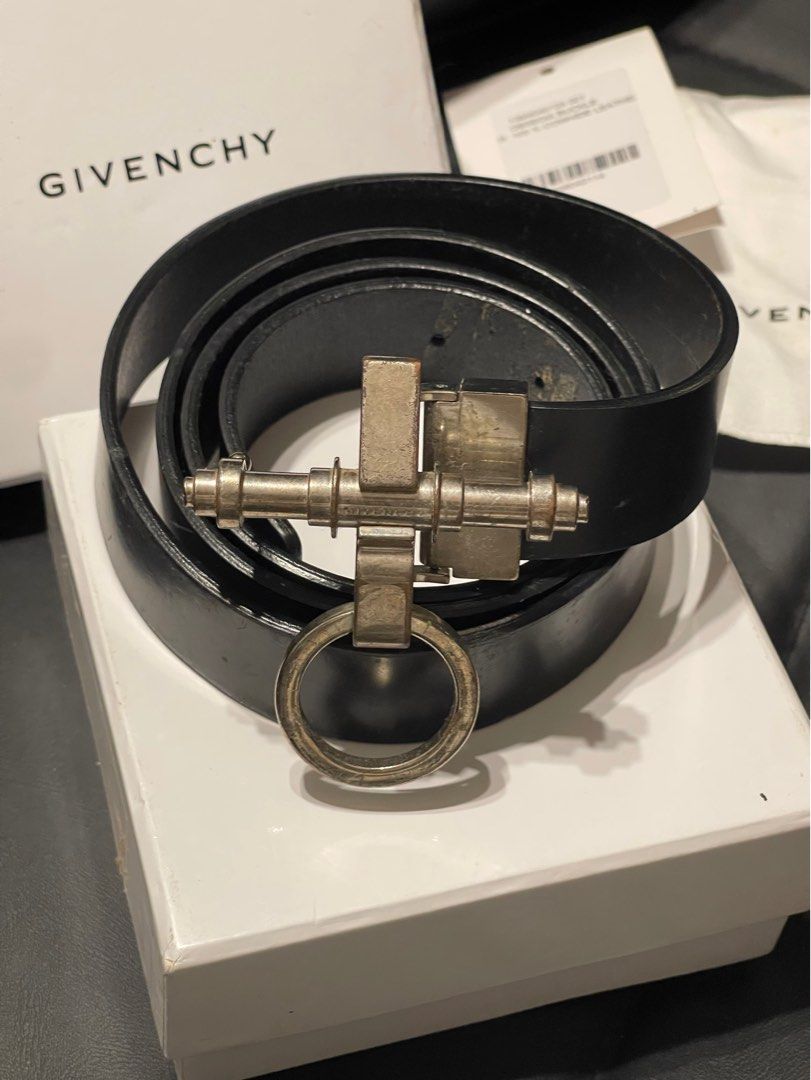 SuperRare authentic GIVENCHY OBSEDIA BLACK LEATHER BELT