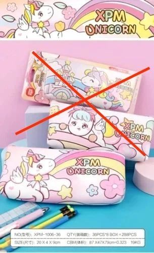 Tempat pensil pencil case anak perempuan xpm unicorn pink
