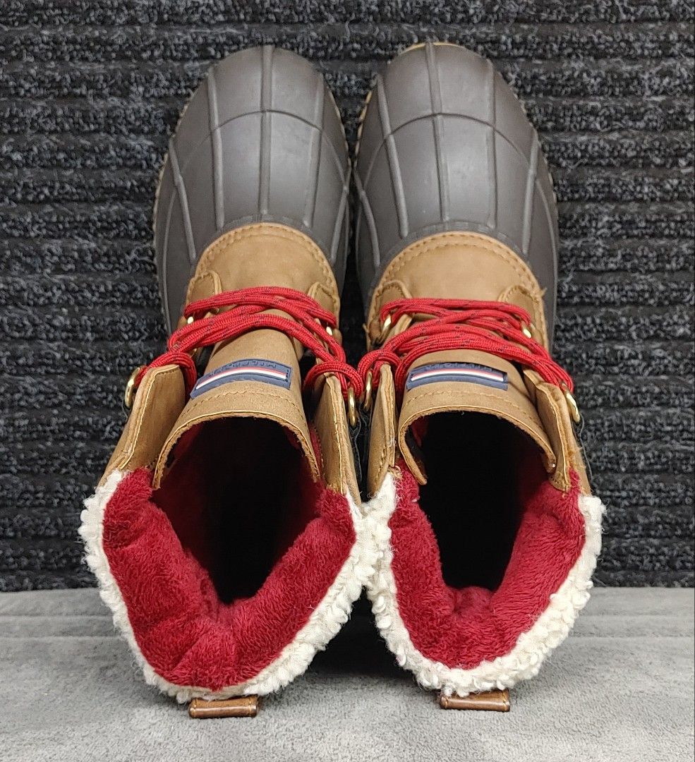 Tommy Hilfiger Duck Boots with Man made Faux Furr Women s Fashion Footwear Boots on Carousell