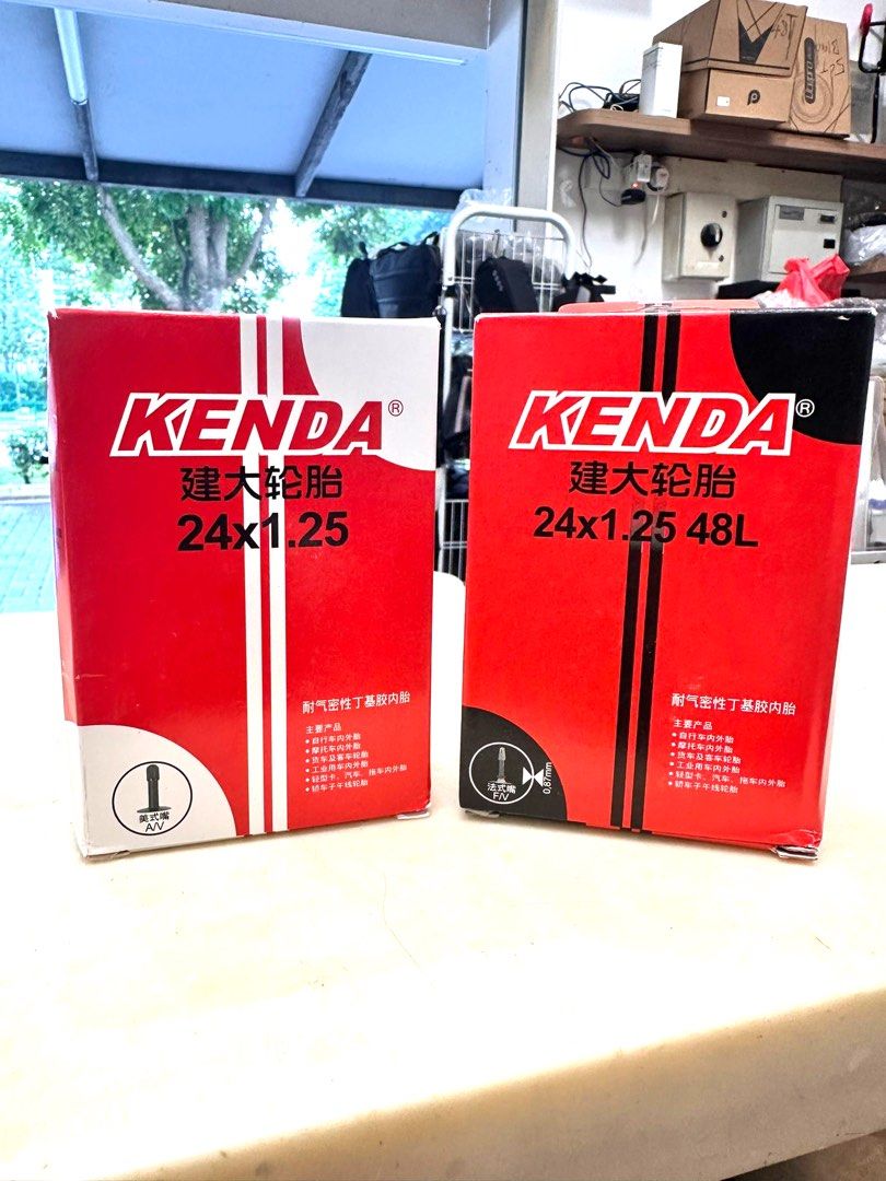 Tube KENDA Inner Tube 24 x 1.25 FV48 AV32L Schrader Presta