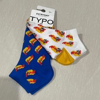Typo hotdog ankle socks pair of 2