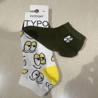 Typo pack of 2 eyes ankle socks