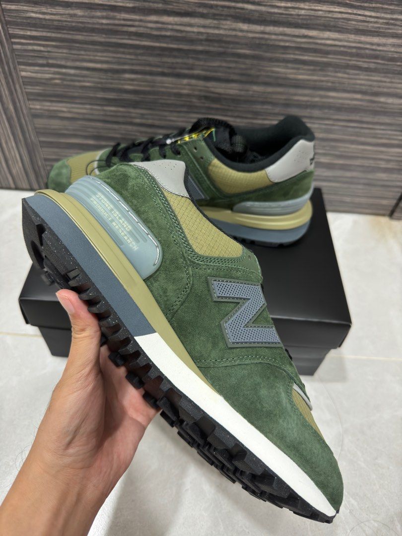 US 9 stone island x new balance 574 legacy dark green