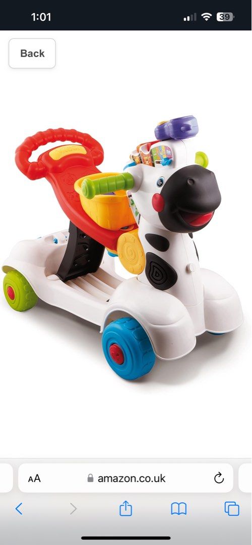 Vtech 3 in 1 zebra scooter smyths cheap