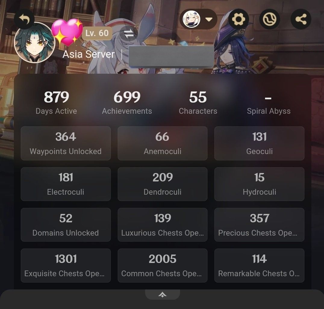 WTS/LFB AR60 ASIA SERVER ACCOUNT (Category: Others) located in Cavite. Submitted by andreabean (Listing ID 1308765919, Image 1). Description: interest check! ☆ wts/lfb 📍ph selling my genshin account ar60 asia server 📌 most have good and decent builds 📌 can 36* abyss 5* weapons: - Haran Geppaku Futsu lv. 90 - Skyward Atlas lv. 90 - Kagura's Verity lv. 90 - Primordial Jade Winged-Spear lv. 90 - Aquila Favonia lv. 90 - Everlasting Moonglow lv. 80