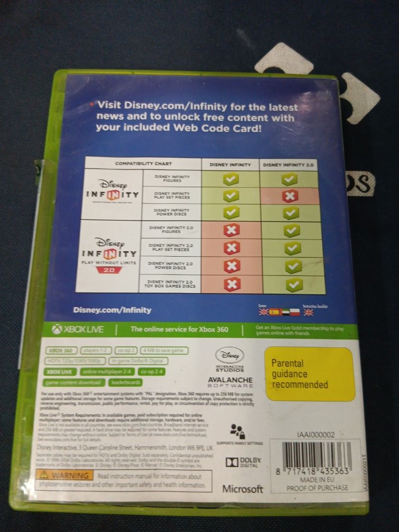 Xbox360 Disney Infinity (Category: Xbox) located in Manila. Submitted by ayinong0453384 (Listing ID 1308679595, Image 3). Description: item.is in good condition working, well used item with issue also in case selling as is.