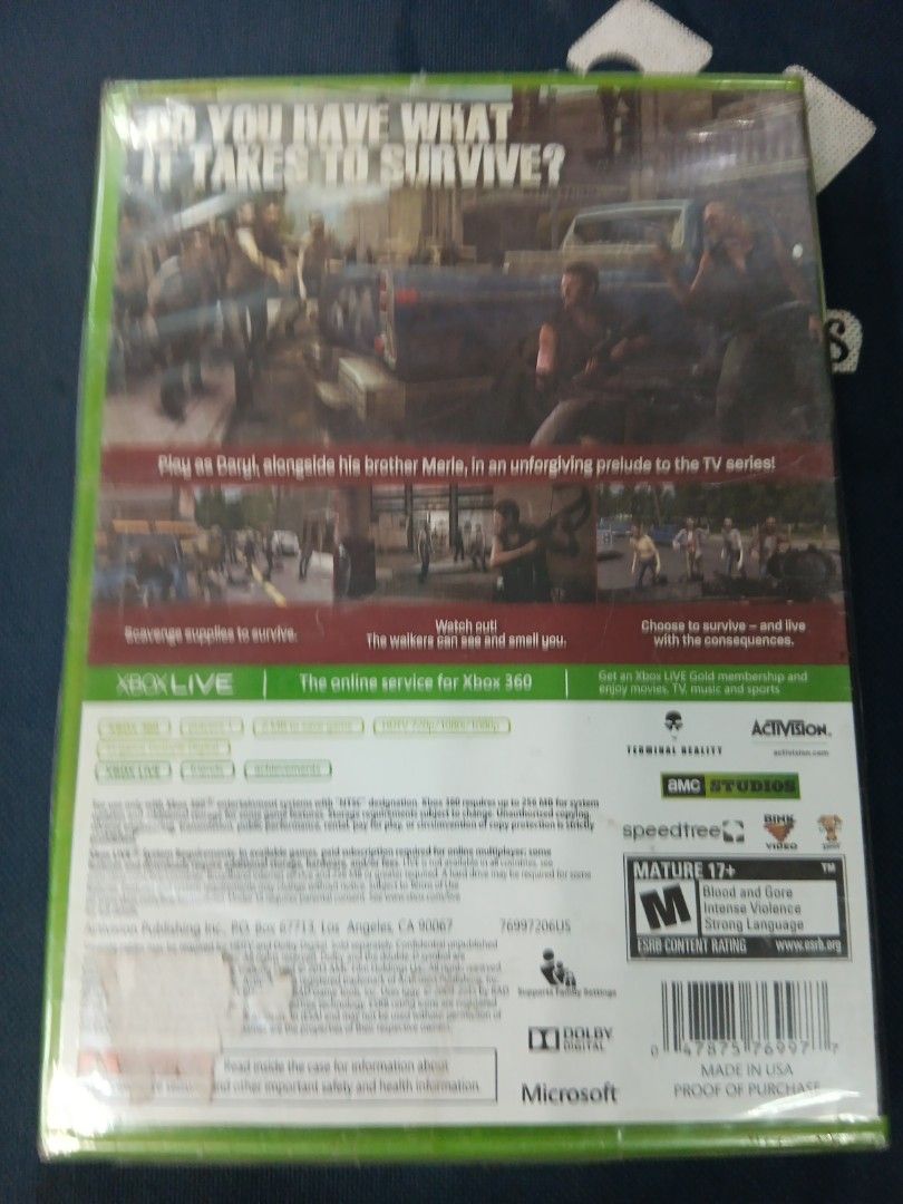 Xbox360 The Walking Dead Survival Instinct (Category: Xbox) located in Manila. Submitted by ayinong0453384 (Listing ID 1308682116, Image 2). Description: item is in excellent condition mint sealed pm for order.