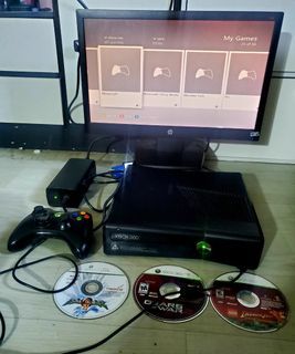 Xbox 360 slim 250gb with monitor