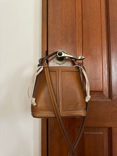Zara Leather Crossbody Bucket Bag