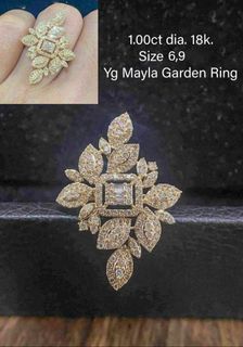1 Carat Natural Diamond in 18K YG/WG Myla Garden Ring
