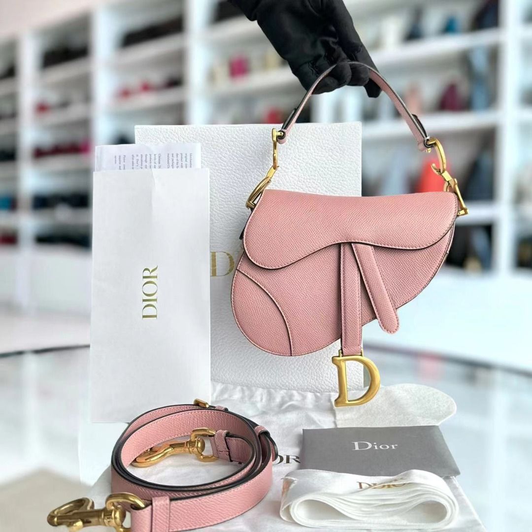 Pink dior saddle online