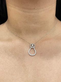 .400ct diamond pretzel necklace