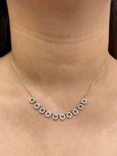 .800ct diamond two tone necklace
