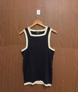 90s Jean Paul Gaultier womens ribbed tank top large fits small (16x26)
