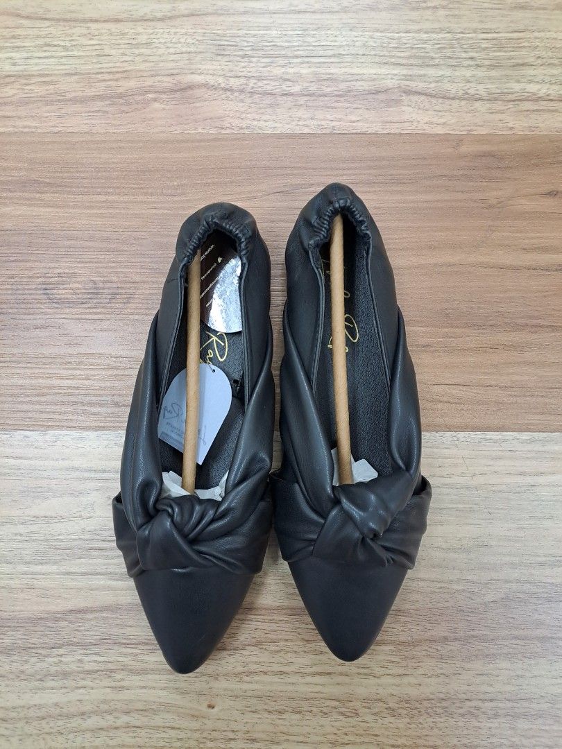 NEW LONDON RAG BLACK KNOT DETAILS ELASTICATED BALLET FLATS EU 36 Women s Fashion Footwear Flats on Carousell