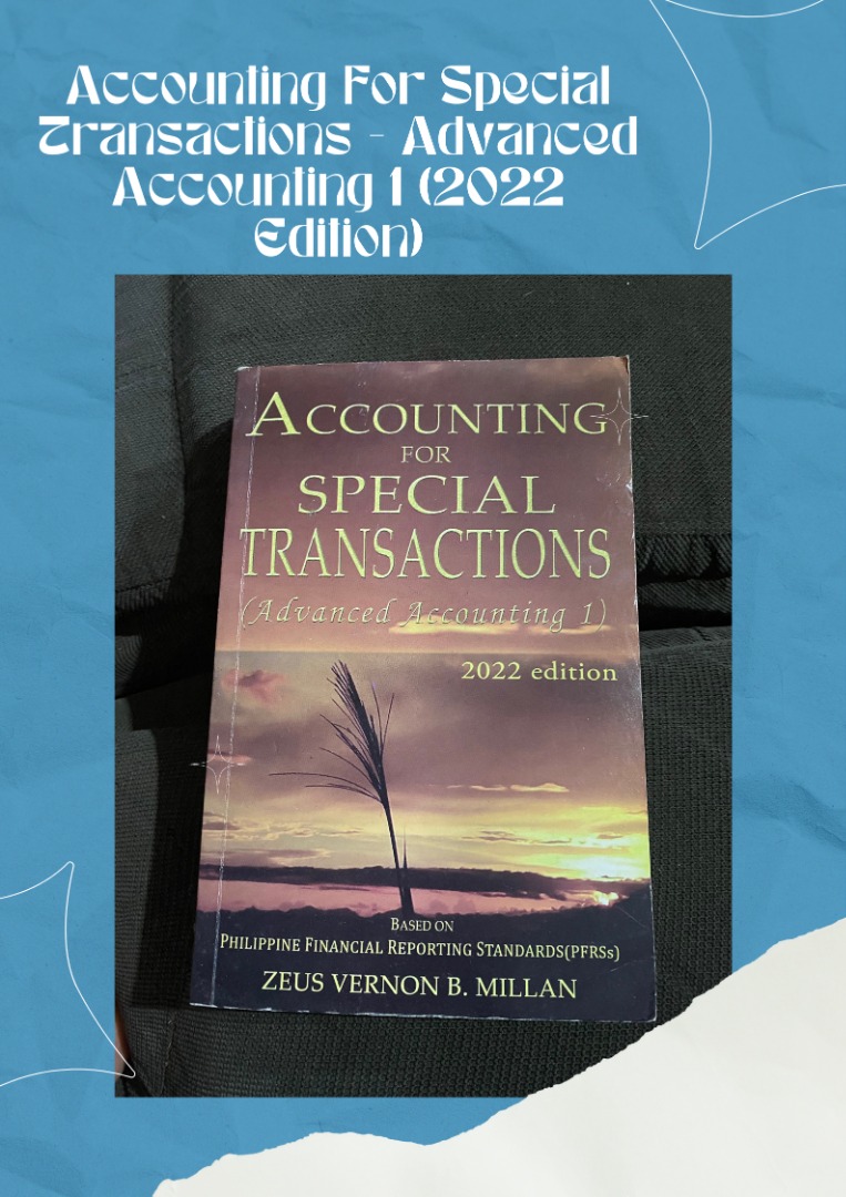 Accounting for Special Transactions - Advanced Accounting 1 (2022 ...