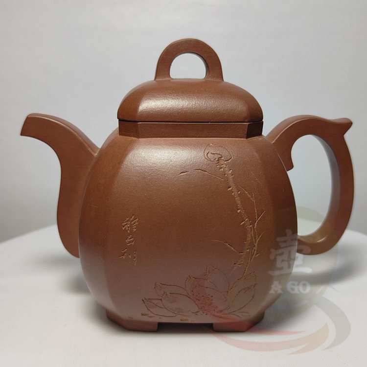 中国古美術・清水泥神猿献寿紫砂壺・底款：顧景舟、范曾・紫砂壺