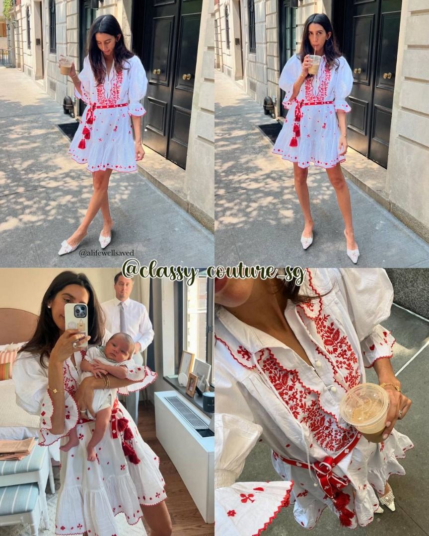 Alemais Hearts Embroidered Cotton Poplin Mini Dress, Women's Fashion,  Dresses & Sets, Dresses on Carousell