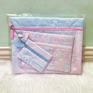 [Authentic] Cinnamoroll 3 Set Flat Pouch