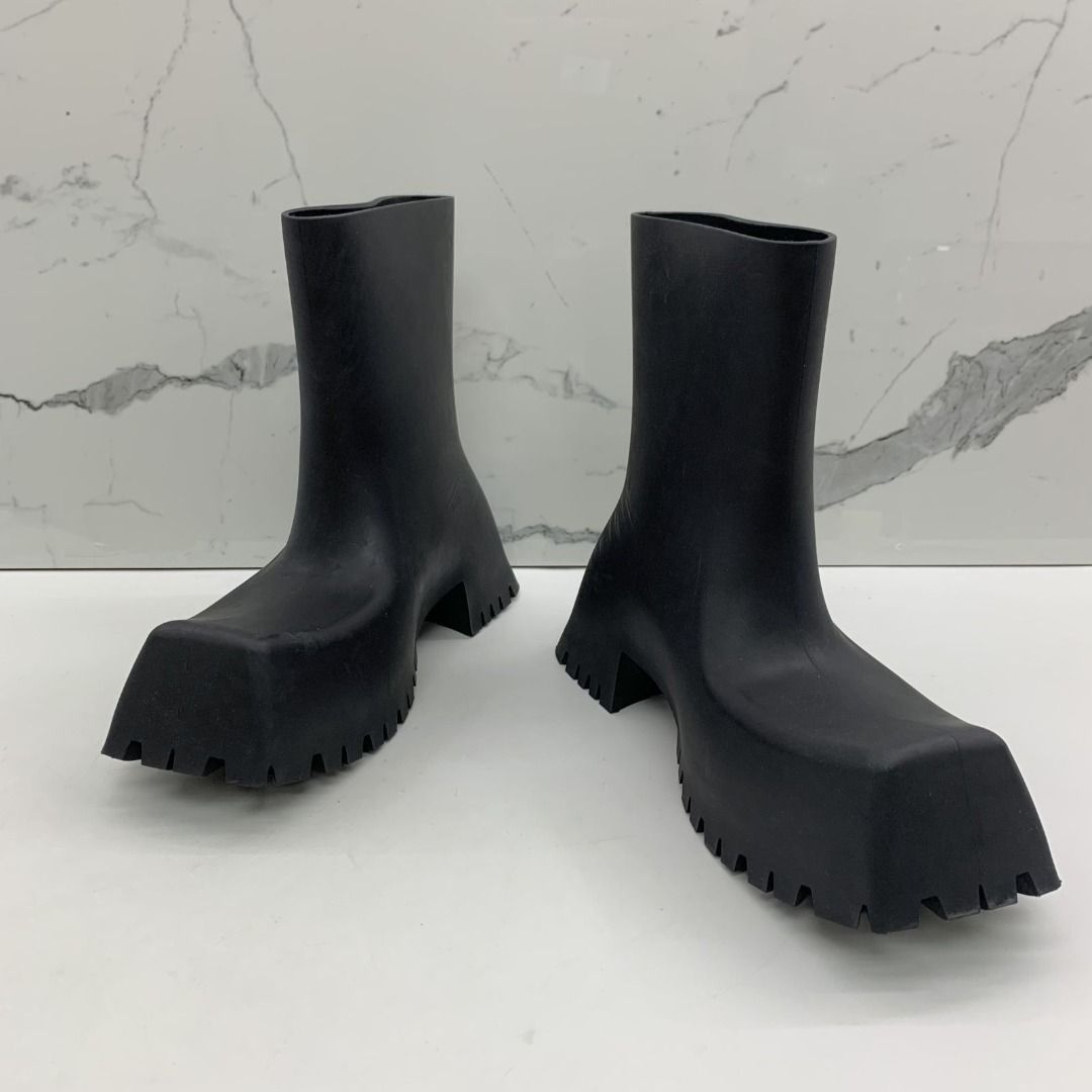 靴 BALENCIAGA Trooper Rubber Boots Black 42 Balenciaga - Trooper Rubber Boots - Black Balenciaga