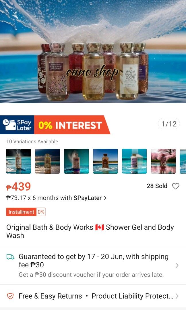 Bath and body works shower gel (Category: Bath) located in Santa Rosa. Submitted by shvencinas (Listing ID 1308901462, Image 1). Description: from Canada 🇨🇦 authentic 💯 paubos sale 350 each.