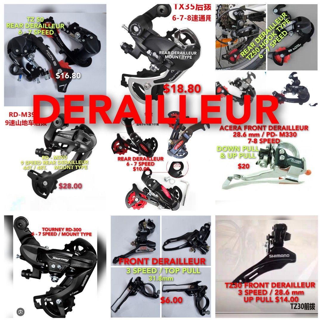 Rear and front derailleur outlet