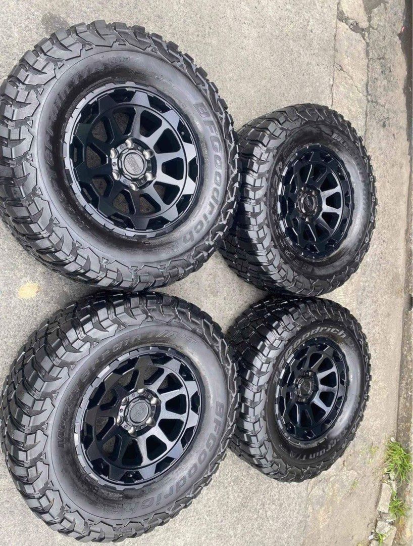 BLACK RHINO ROTOR MAGS AND TIRE SET R17, Car Parts & Accessories, Mags ...