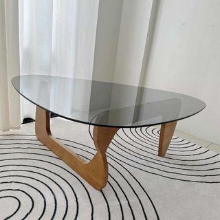 Brown glass center  table