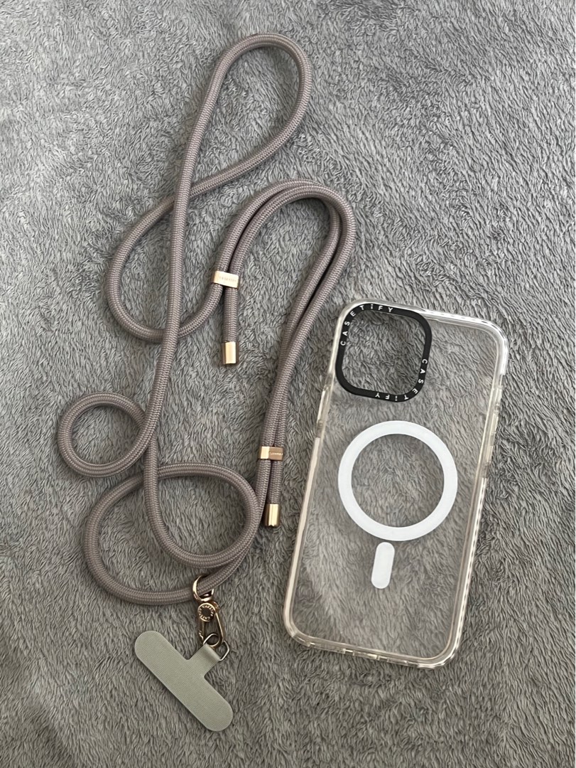 Casetify lanyard and iphone 13 promax clear case, Mobile Phones & Gadgets, Mobile & Gadget
