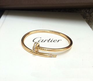 Cartier Juste Un Clou bracelet plated real yellow gold set with diamonds