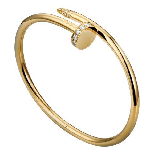 Cartier Juste Un Clou bracelet plated real yellow gold set with diamonds Women s Fashion Jewelry Organizers Bracelets on Carousell
