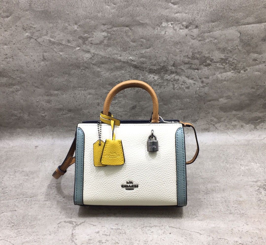 Coach Micro Zoe Crossbody in Colorblock Chalk Multi, Barang Mewah