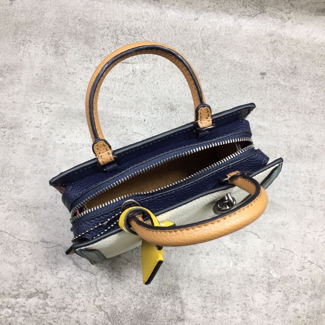Coach Micro Zoe Crossbody in Colorblock Chalk Multi, Barang Mewah