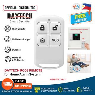 DAYTECH RC03 Home Alarm System 433Mhz 15mah Remote Control Accessories For Alarm System TA01/TA2/TA03 RC03 Emergency SOS Security Remote for Home Office Business Clinic Hospital Shop Room - VMI Direct