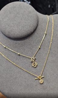 Diamond necklace 18k yellow gold