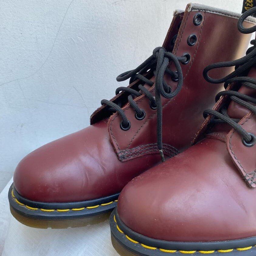 Martens Dr Martens 1460 eye Hole Red Cherry Made In Thailand Size 38  eur 5uk In Good Condition 8/10