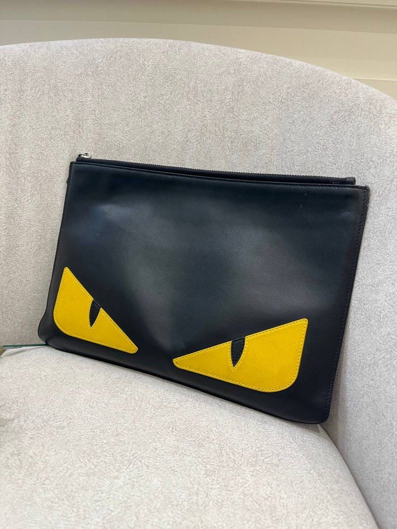 Fendi yellow eyes bag shop