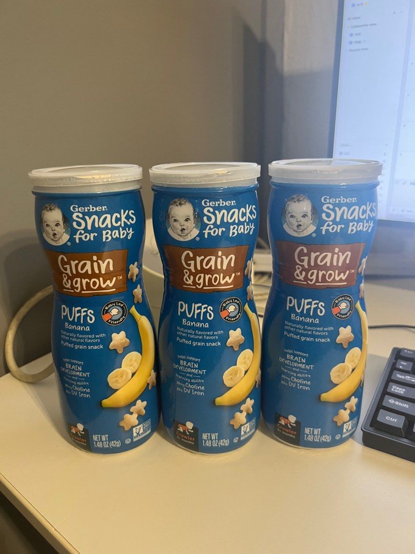 GERBER GRADUATES Puffs Banana 42g, Babies Kids, Nursing