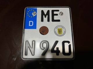 German Euro Motorcycle/Scooter Plate