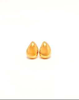 Gold and Silver Teardrop Earrings