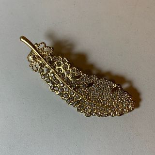 Gold leaf hair clip