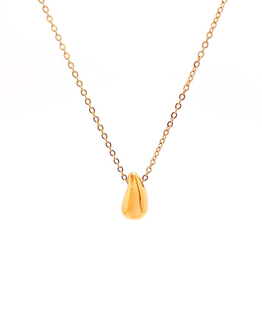 Gold Teardrop Pendant Necklace (Category: Necklaces) located in Manila. Submitted by beasofher (Listing ID 1308873456, Image 3). Description: Details: 18K PVD gold plated Hypoallergenic Waterproof Sweatproof Adjustable 15"-17" chain.