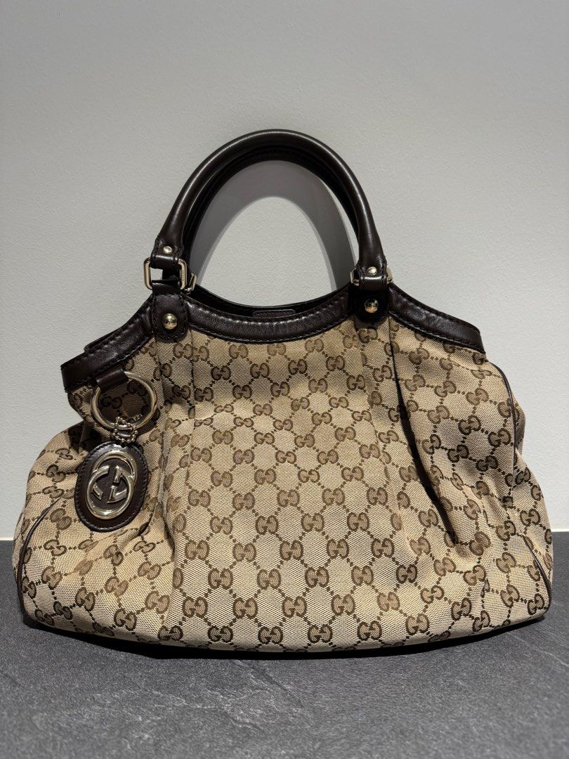 Fabric gucci bag best sale